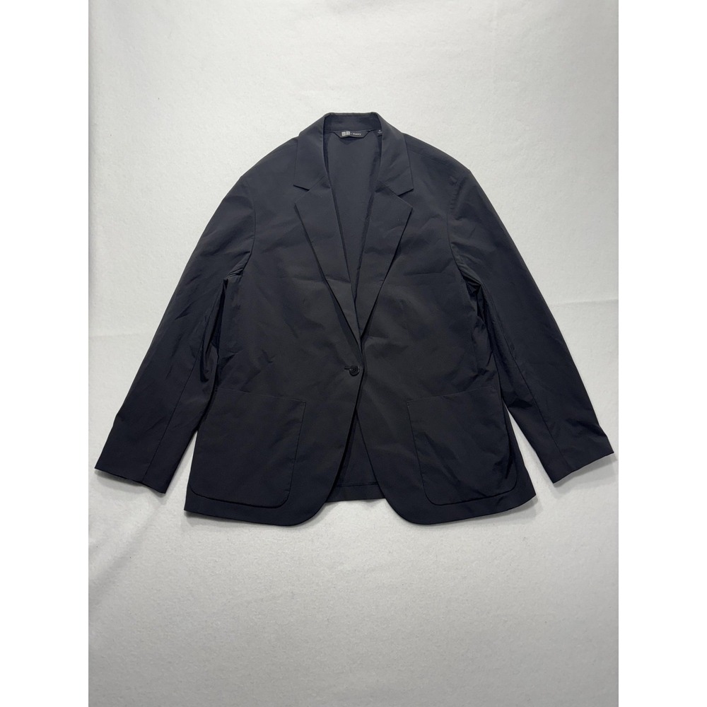 UNIQLO X Theory Blazer Mens XL Black Notch Lapel Lightweight Casual Jacket